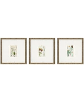 Antique-Like Botanical I Framed Art, Set of 3