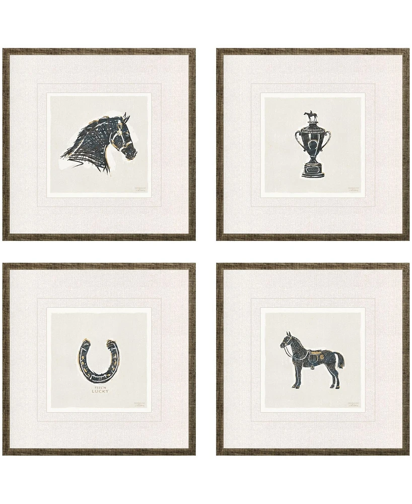 Equestrian Framed Art, Set of 4