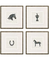 Equestrian Framed Art, Set of 4