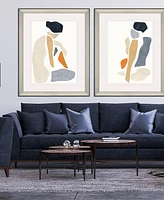 Silhouette Blocks Poise Framed Art