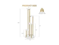 4-Tier 48.5 Inch Metal Plant Stand-White