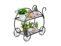 Heavy Duty Metal Flower Cart Plant Stand