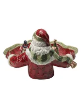 Fitz and Floyd Holiday Home Santa Server, 13.5-in