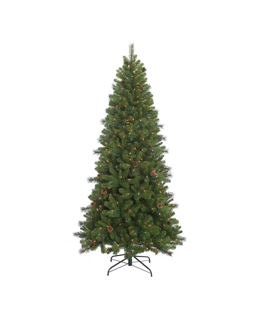 Kurt Adler 7.5' Slim Pre-Lit Clear Burlington Tree