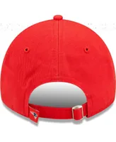 Men's New Era Red New England Patriots Icon Logo Core Classic 2.0 9TWENTY Adjustable Hat