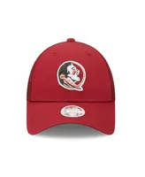 Women's New Era Garnet Florida State Seminoles 9FORTY Logo Spark Trucker Snapback Hat