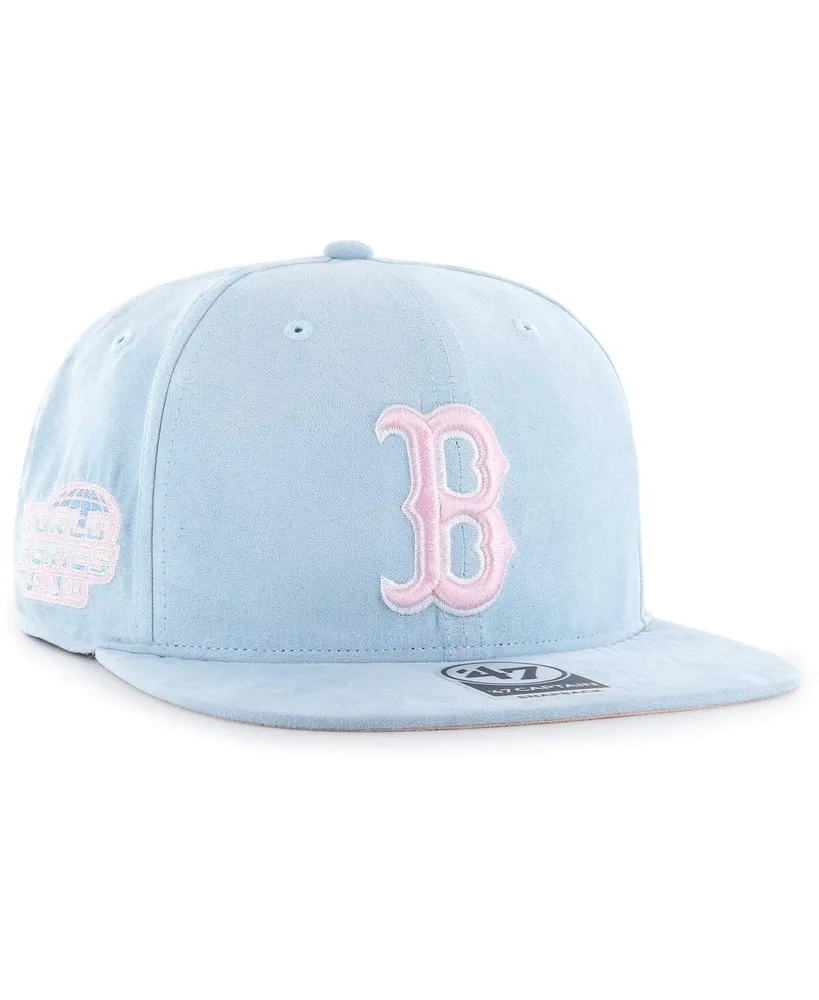 Men's '47 Brand Light Blue Boston Red Sox Ultra Suede Captain Snapback Hat