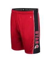 Men's Colosseum Red Utah Utes Panel Shorts