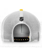 Men's Fanatics Gold, White Pittsburgh Penguins Authentic Pro Trucker Snapback Hat
