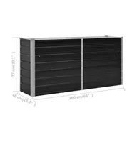 Garden Raised Bed Anthracite 63"x15.7"x30.3" Galvanized Steel