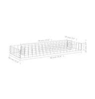Gabion Raised Bed Galvanized Steel 35.4"x11.8"x3.9"