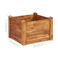 vidaXL Garden Raised Bed 23.6"x23.6"x17.3" Solid Acacia Wood