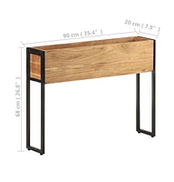 Planter 35.4"x7.9"x26.8" Solid Acacia Wood