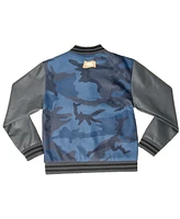 Ring of Fire Big Boys Polyurethane Sleeves Camo Varsity Jacket