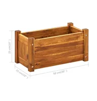 vidaXL Garden Raised Bed Acacia Wood 19.7"x9.8"x9.8"