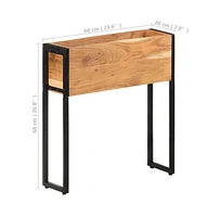 Planter 23.6"x7.9"x26.8" Solid Acacia Wood