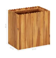 vidaXL Garden Raised Bed 19.6"x11.8"x19.6" Solid Acacia Wood