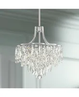 Vienna Full Spectrum Villette Chrome Pendant Chandelier Lighting 15 3/4" Wide Modern Crystal Cascade Led 5