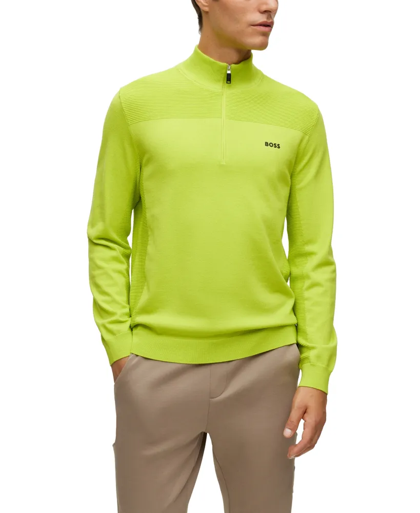 Boss by Hugo Boss Men's Branded Zip-Neck Sweater