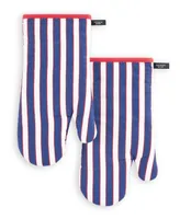 kate spade new york Botanical Stripe Oven Mitt 2-Pack Set, 7" x 13"