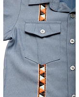 Mixed Up Clothing Little Boys Short Sleeves Button Down Pocket Shirt