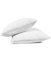 Linen Classique 320TC - Zippered Pillow Protector - White 2pack