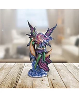 Fc Design 12"H Purple Fairy on The Moon Statue Fantasy Decoration Figurine Home Decor Perfect Gift for House Warming, Holidays and Birthdays