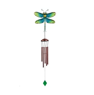 40" Long Green Dragonfly Wind Chime