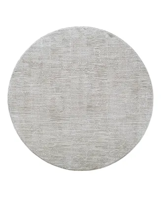 Livabliss Masterpiece High-Low Mpc-2310 5'3" x 5'3" Round Area Rug