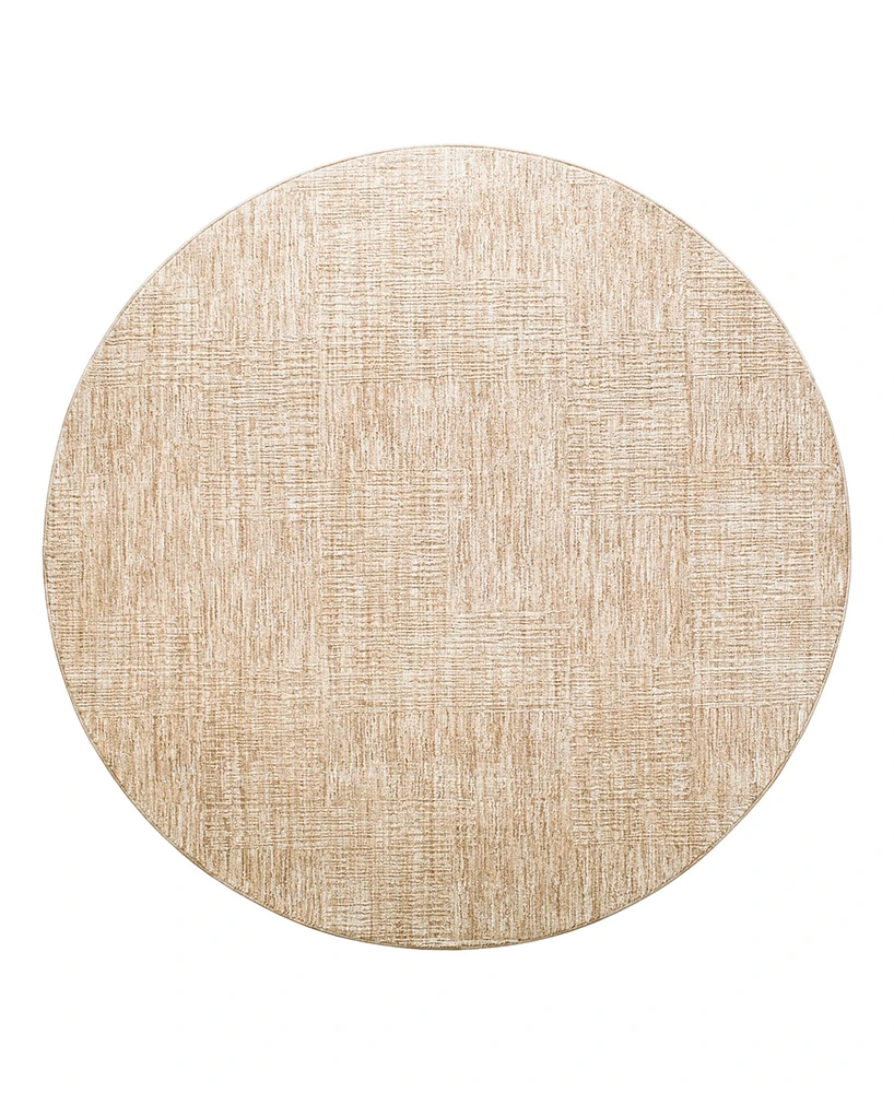 Livabliss Masterpiece High-Low Mpc-2308 7'10" x 7'10" Round Area Rug