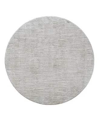 Livabliss Masterpiece High-Low Mpc-2310 6'7" x 6'7" Round Area Rug