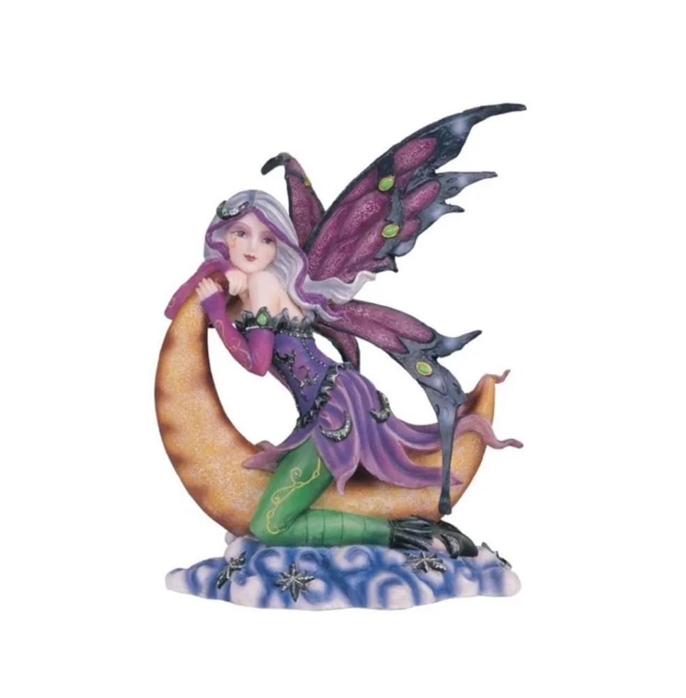 Fc Design 7"H Pink Fairy on The Moon Statue Fantasy Decoration Figurine Home Decor Perfect Gift for House Warming, Holidays and Birthdays