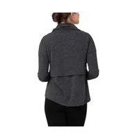 Ripe Maternity Cameron Roll Neck Nursing Top Dark Charcoal