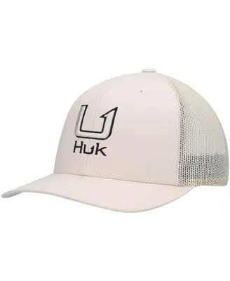 Men's Huk Khaki Barb U Trucker Snapback Hat