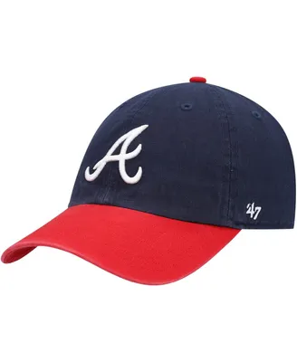 Men's '47 Brand Navy Atlanta Braves Clean Up Adjustable Hat
