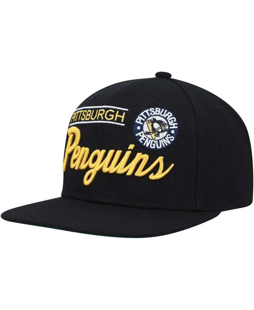 Men's Mitchell & Ness Black Pittsburgh Penguins Retro Lock Up Snapback Hat