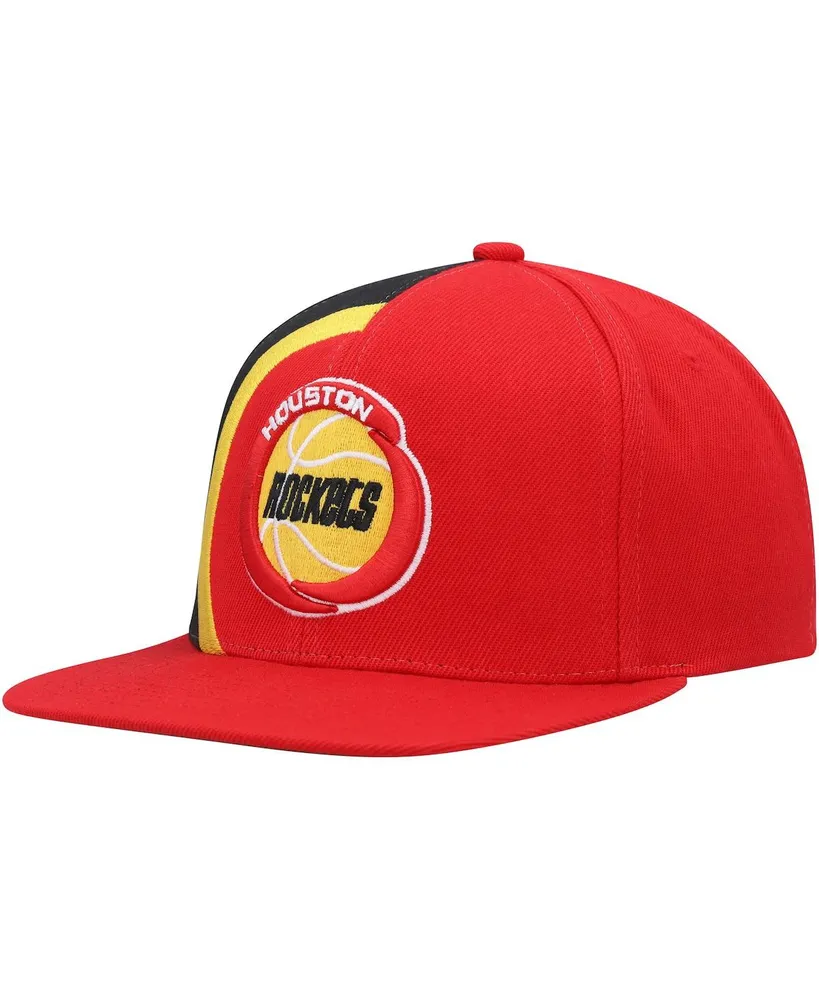 Men's Mitchell & Ness Red Houston Rockets Hardwood Classics Retroline Snapback Hat