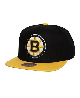 Men's Mitchell & Ness Black Boston Bruins Core Team Ground 2.0 Snapback Hat