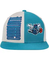 Men's Mitchell & Ness Cream Charlotte Hornets Hardwood Classics Pop Snapback Hat