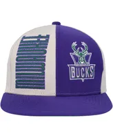 Men's Mitchell & Ness Cream Milwaukee Bucks Hardwood Classics Pop Snapback Hat