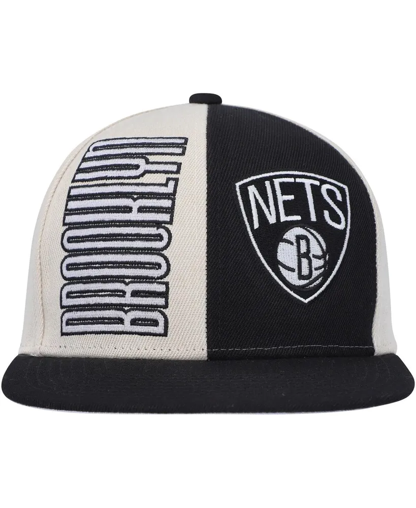 Men's Mitchell & Ness Cream Brooklyn Nets Hardwood Classics Pop Snapback Hat