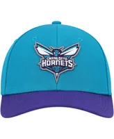 Men's Mitchell & Ness Teal, Purple Charlotte Hornets Mvp Team Two-Tone 2.0 Stretch-Snapback Hat