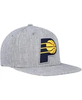 Men's Mitchell & Ness Heather Gray Indiana Pacers Hardwood Classics 2.0 Snapback Hat