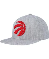 Men's Mitchell & Ness Heather Gray Toronto Raptors Hardwood Classics 2.0 Snapback Hat