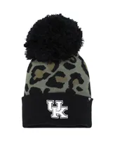 Women's '47 Brand Hunter Green Kentucky Wildcats Bagheera Cuffed Knit Hat with Pom