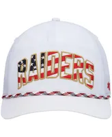 Men's '47 Brand White Las Vegas Raiders Hitch Stars and Stripes Trucker Adjustable Hat