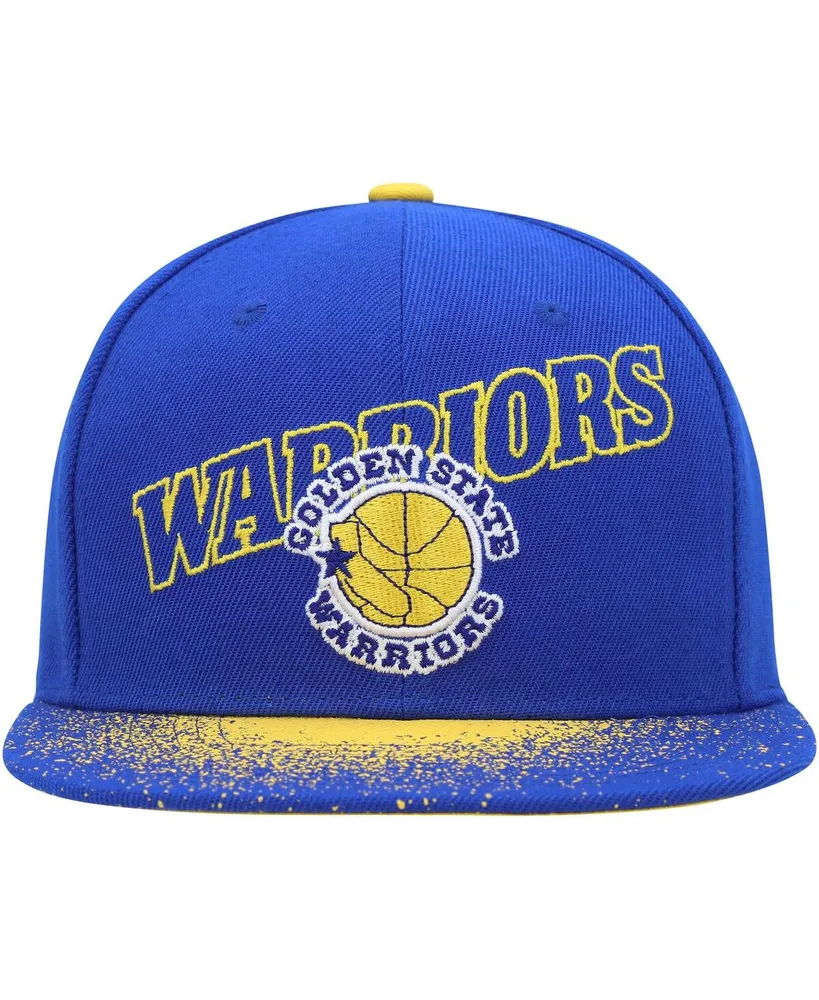 Men's Mitchell & Ness Royal Golden State Warriors Hardwood Classics Energy Re-Take Speckle Brim Snapback Hat