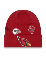 Men's New Era Cardinal Arizona Cardinals Identity Cuffed Knit Hat