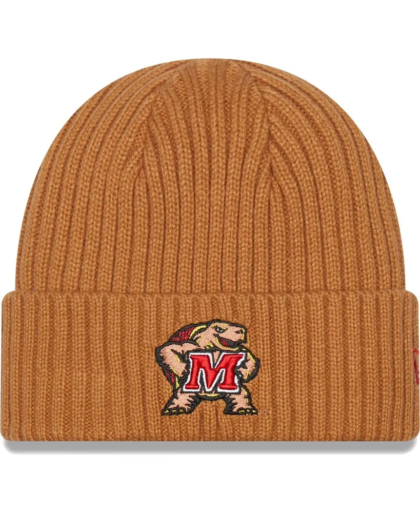 Men's New Era Light Brown Pitt Panthers Core Classic Cuffed Knit Hat