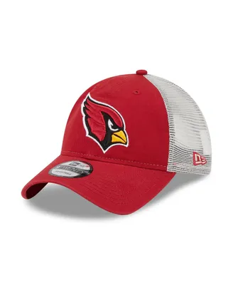 Men's New Era Cardinal, Natural Arizona Cardinals Loyal 9TWENTY Trucker Hat